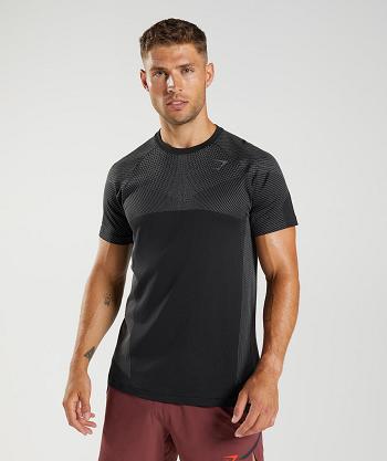 Gymshark Apex Seamless Muške T Shirts Crne Sive | HR 2467SGL